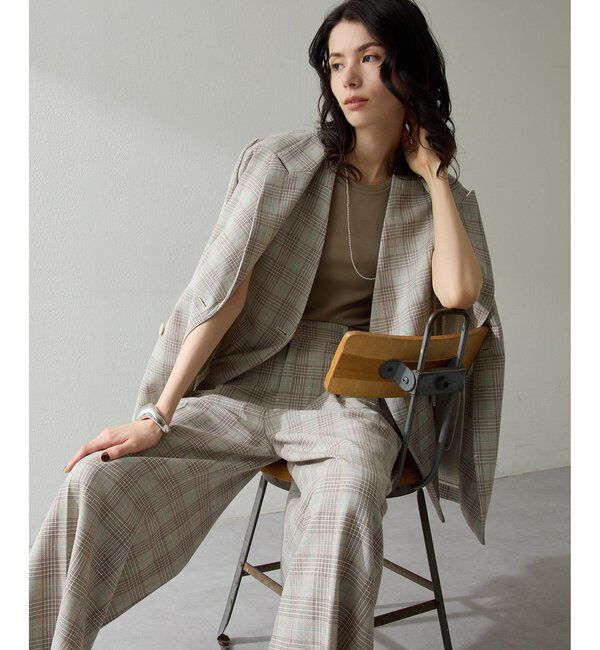  「コットンチェックテーラージャケット」|テーラードジャケット|