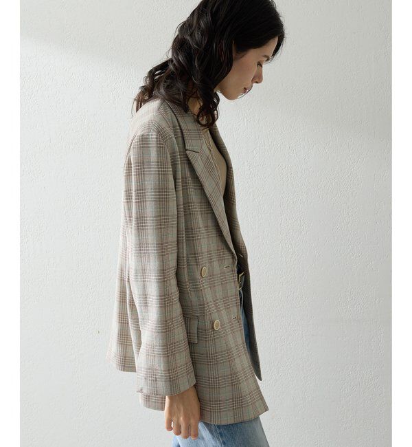  「コットンチェックテーラージャケット」|テーラードジャケット|