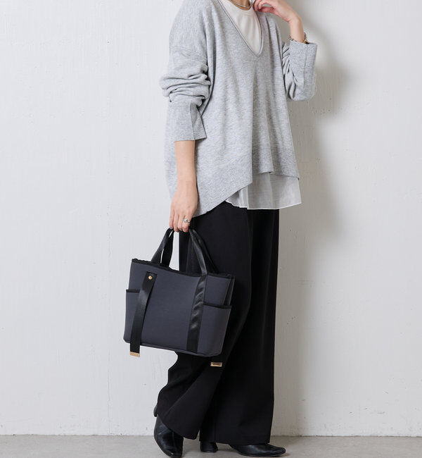  「【軽量/500mlペットボトル収納可】ミニウエットダブルポケットトート」|トートバッグ|