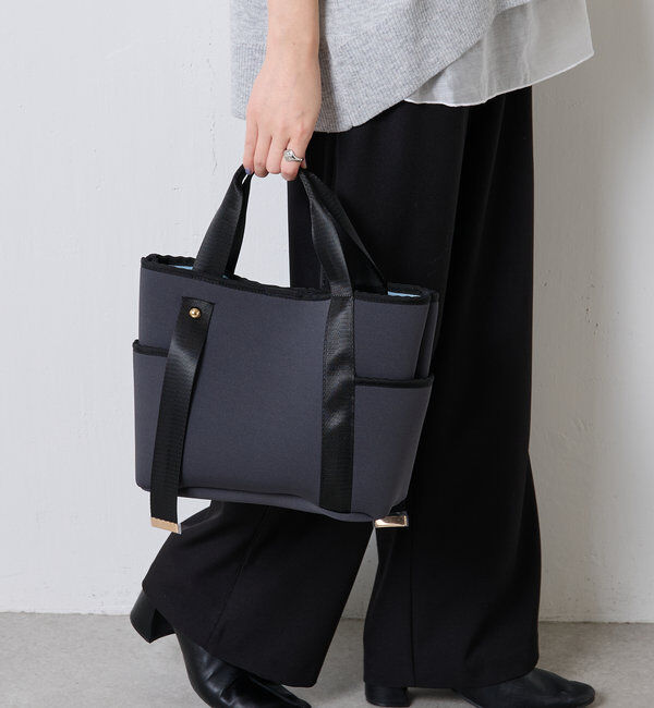  「【軽量/500mlペットボトル収納可】ミニウエットダブルポケットトート」|トートバッグ|