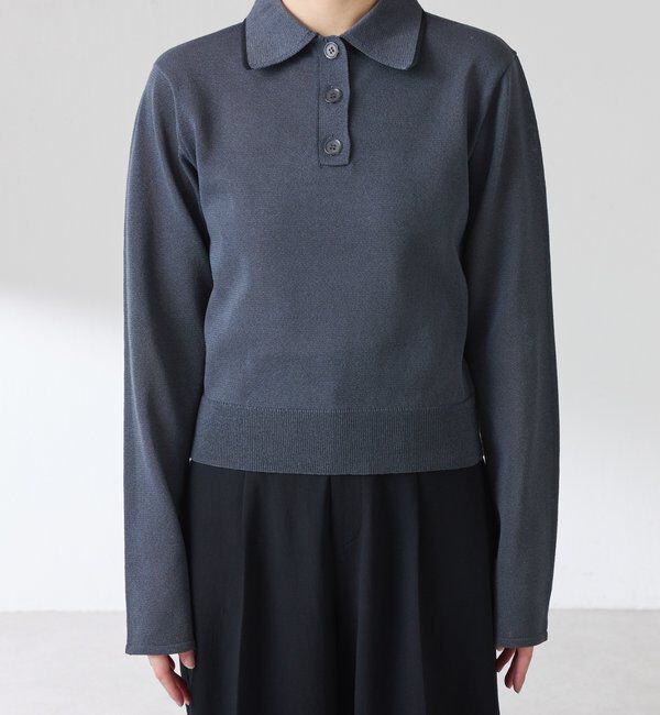  「シアーニットポロ」|ニット・セーター|