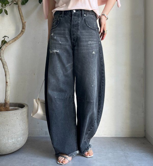  「【ベストセラーアイテム】ダメージカーブデニム」|デニム|