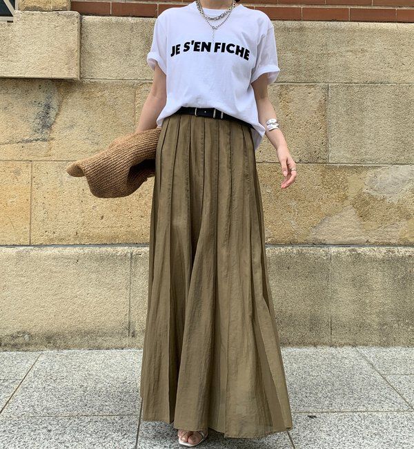  「シアーパネルプリーツスカート」|スカート|