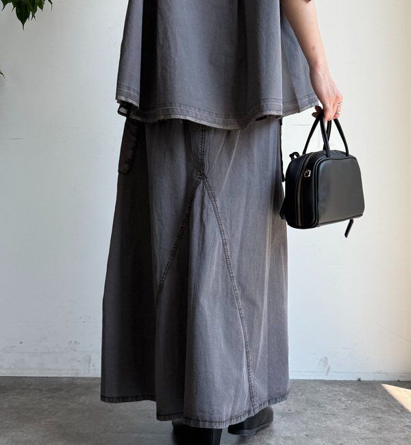  「綿リヨセルピグメント加工カーゴスカート」|スカート|