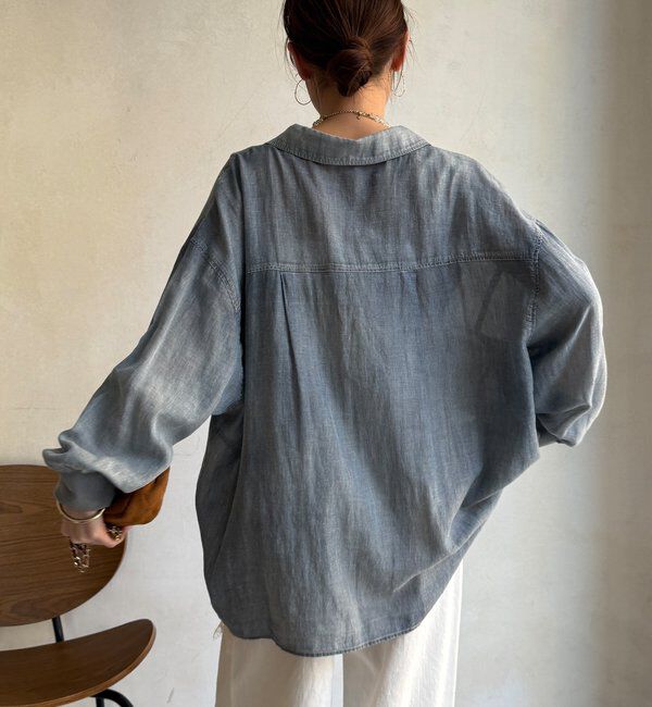  「袖リブシアーデニムシャツ」|シャツ・ブラウス|