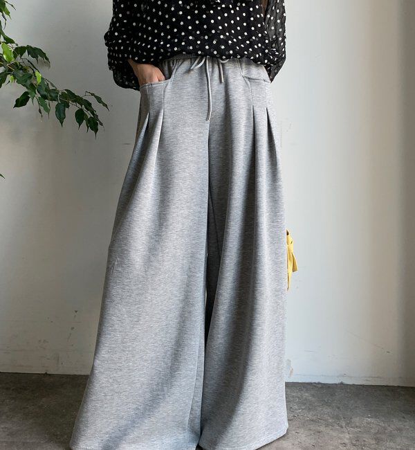  「【PSサイズ追加/WEB限定】ポケットタックワイドパンツ」|チノ|