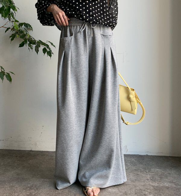  「【PSサイズ追加/WEB限定】ポケットタックワイドパンツ」|チノ|