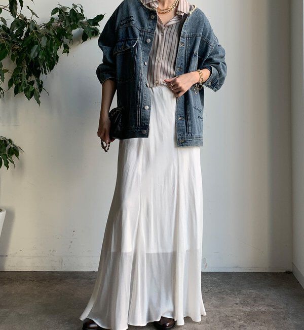  「【WEB限定】デニム刺繍ジャケット」|ブルゾン・スタジャン|