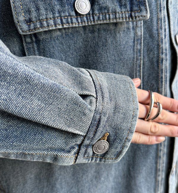  「【WEB限定】デニム刺繍ジャケット」|ブルゾン・スタジャン|