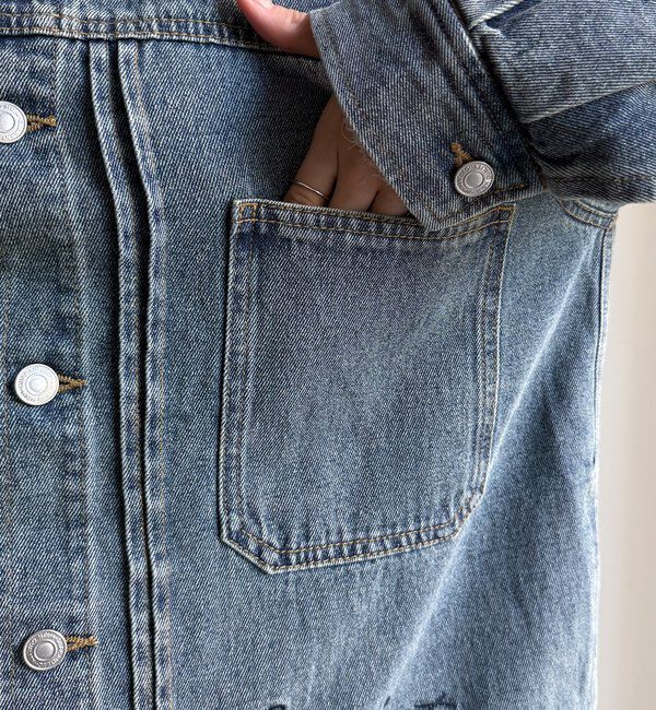  「【WEB限定】デニム刺繍ジャケット」|ブルゾン・スタジャン|