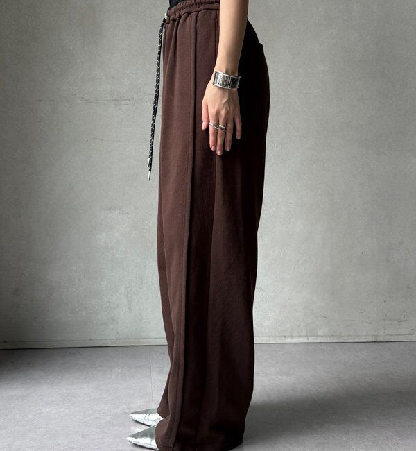  「【WEB限定】サイド切替ワイドパンツ」|チノ|