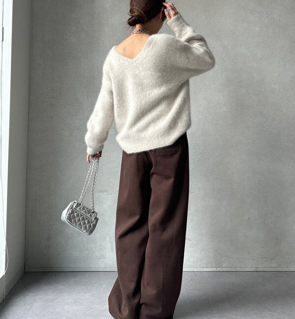  「【WEB限定】サイド切替ワイドパンツ」|チノ|