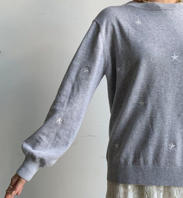  「【WEB限定】STAR刺繍ニット」|ニット・セーター|