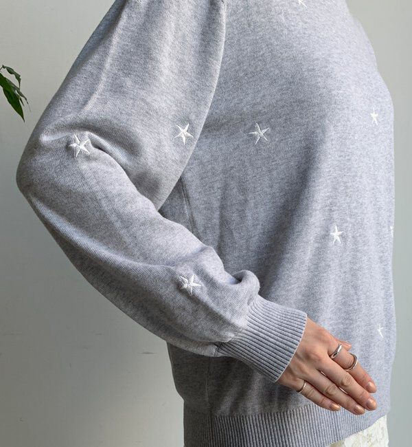  「【WEB限定】STAR刺繍ニット」|ニット・セーター|