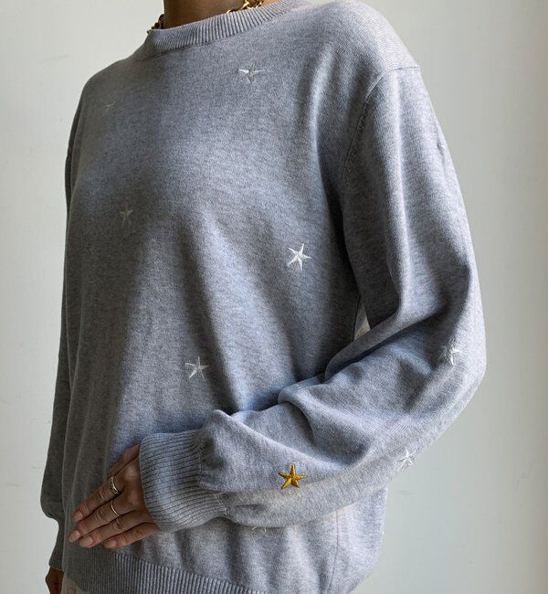  「【WEB限定】STAR刺繍ニット」|ニット・セーター|