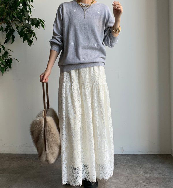  「【WEB限定】STAR刺繍ニット」|ニット・セーター|