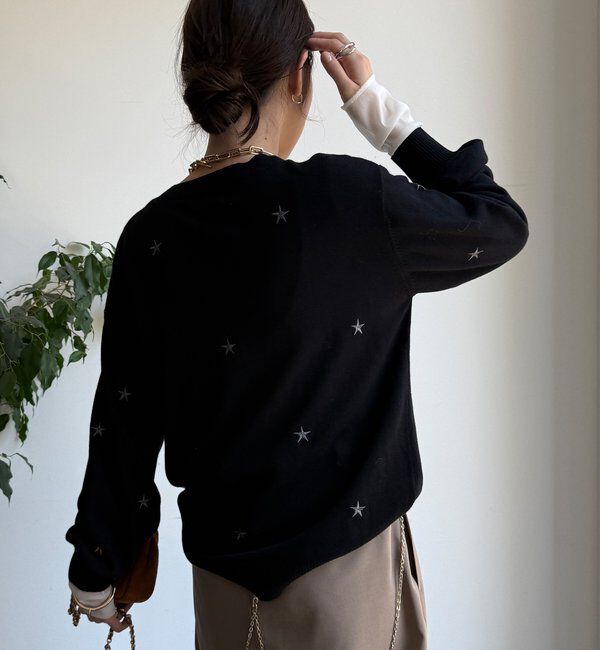  「【WEB限定】STAR刺繍ニット」|ニット・セーター|