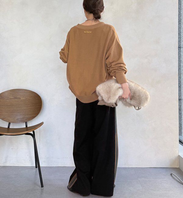  「【WEB限定】サイドラインワイドパンツ」|チノ|