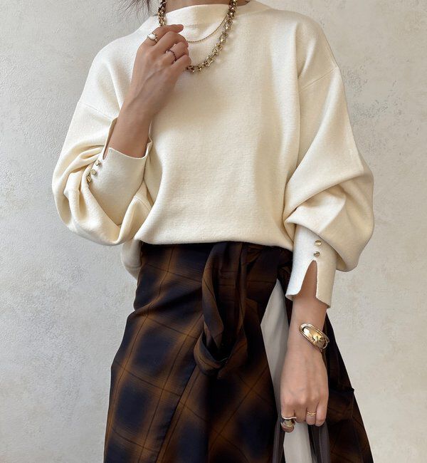  「【WEB限定】ミラノリブトップス」|ニット・セーター|オフホワイト