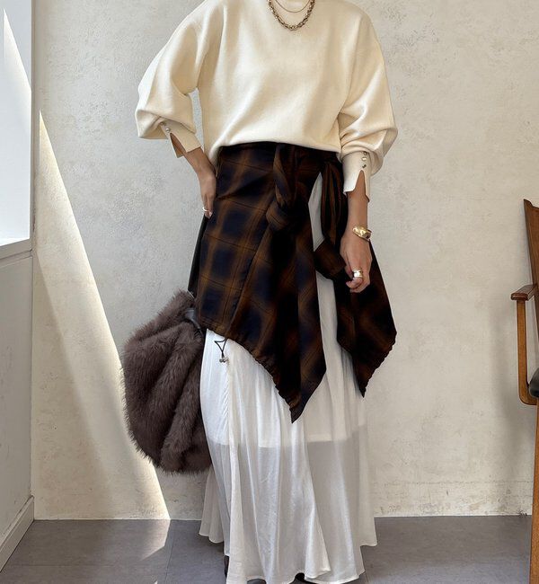  「【WEB限定】ミラノリブトップス」|ニット・セーター|