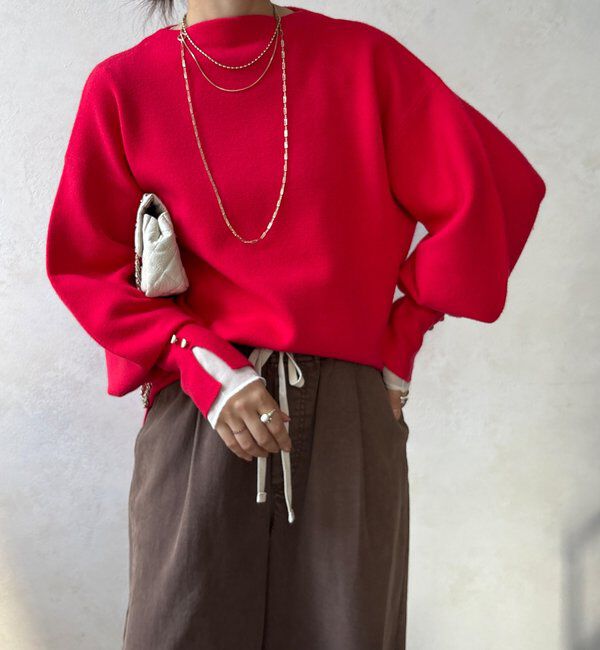  「【WEB限定】ミラノリブトップス」|ニット・セーター|