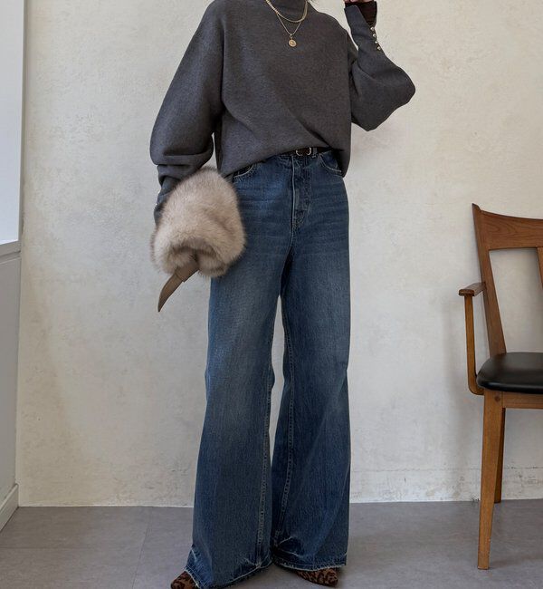  「【WEB限定】ミラノリブトップス」|ニット・セーター|