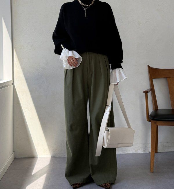  「【WEB限定】ミラノリブトップス」|ニット・セーター|