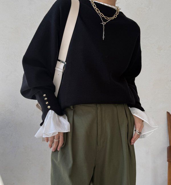  「【WEB限定】ミラノリブトップス」|ニット・セーター|