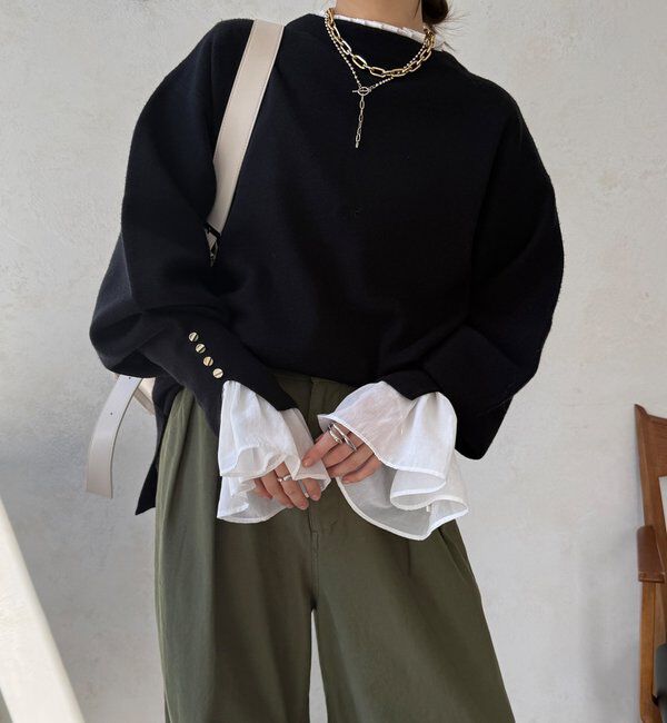  「【WEB限定】ミラノリブトップス」|ニット・セーター|