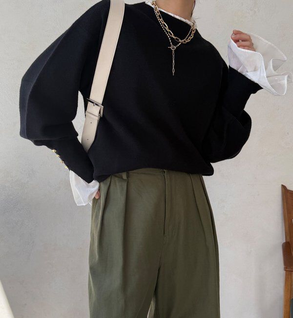  「【WEB限定】ミラノリブトップス」|ニット・セーター|