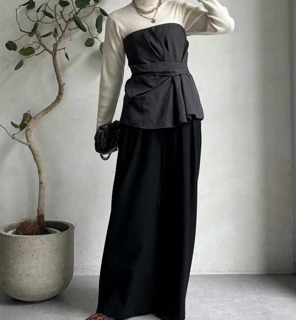  「【WEB限定】ボトルネックリブニット」|ニット・セーター|