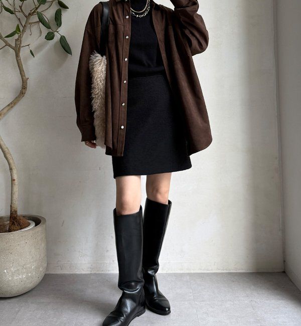  「【WEB限定】ボトルネックリブニット」|ニット・セーター|