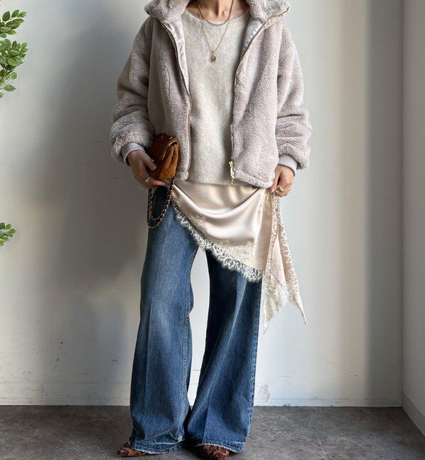  「【WEB限定】フェイクミンクスタンドファーブルゾン」|その他|