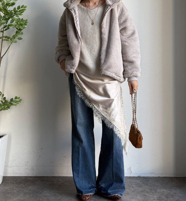  「【WEB限定】フェイクミンクスタンドファーブルゾン」|その他|