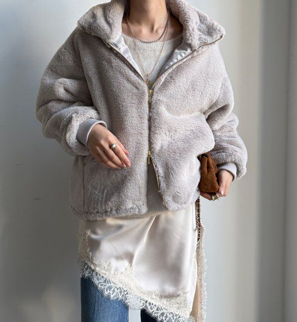  「【WEB限定】フェイクミンクスタンドファーブルゾン」|その他|