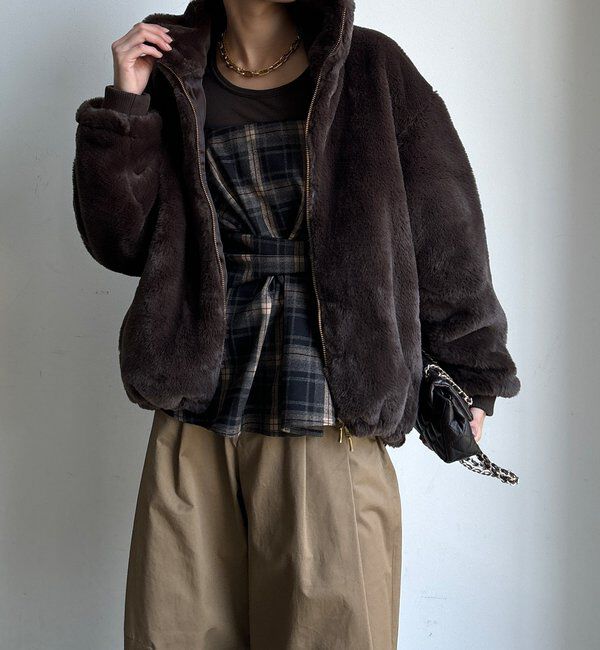  「【WEB限定】フェイクミンクスタンドファーブルゾン」|その他|