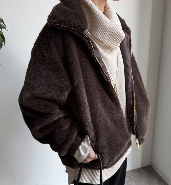  「【WEB限定】フェイクミンクスタンドファーブルゾン」|その他|