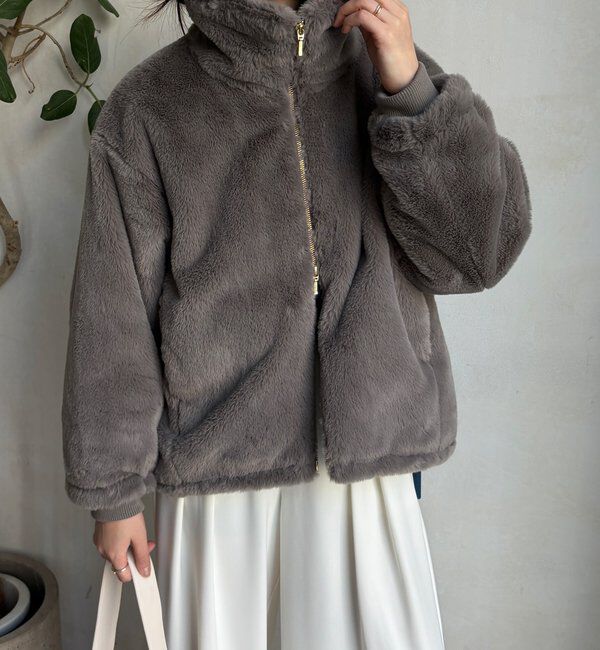  「【WEB限定】フェイクミンクスタンドファーブルゾン」|その他|