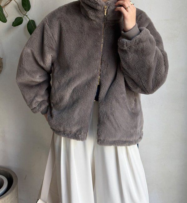  「【WEB限定】フェイクミンクスタンドファーブルゾン」|その他|