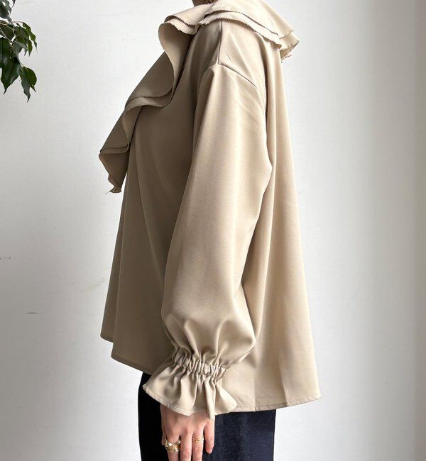  「【WEB限定】ピコフリルカラーブラウス」|シャツ・ブラウス|