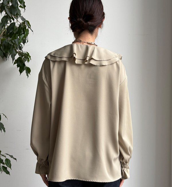  「【WEB限定】ピコフリルカラーブラウス」|シャツ・ブラウス|