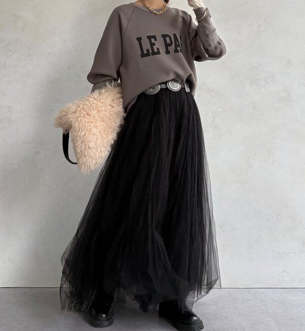  「【WEB限定】袖リブダンボールロゴトップス」|Tシャツ・カットソー|