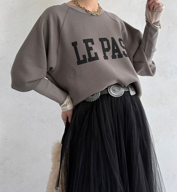  「【WEB限定】袖リブダンボールロゴトップス」|Tシャツ・カットソー|