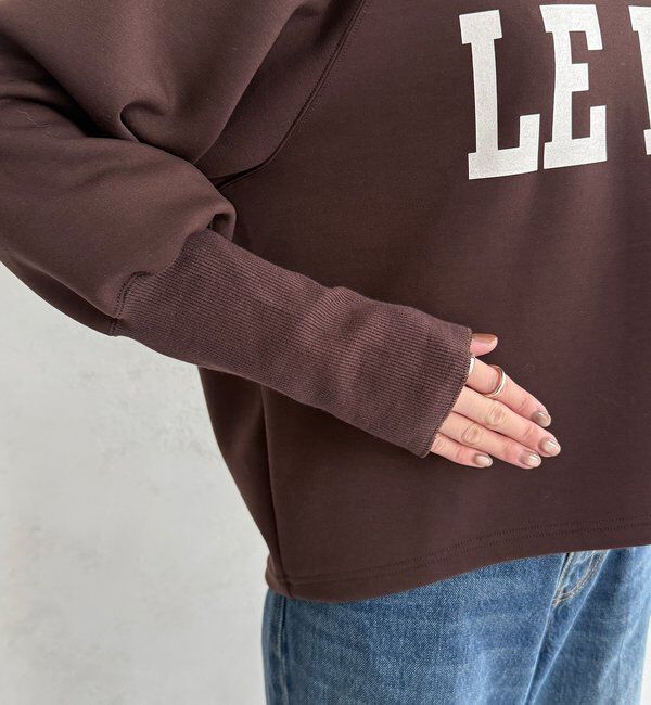  「【WEB限定】袖リブダンボールロゴトップス」|Tシャツ・カットソー|