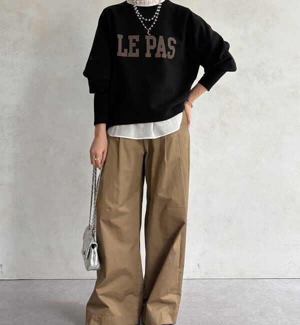  「【WEB限定】袖リブダンボールロゴトップス」|Tシャツ・カットソー|