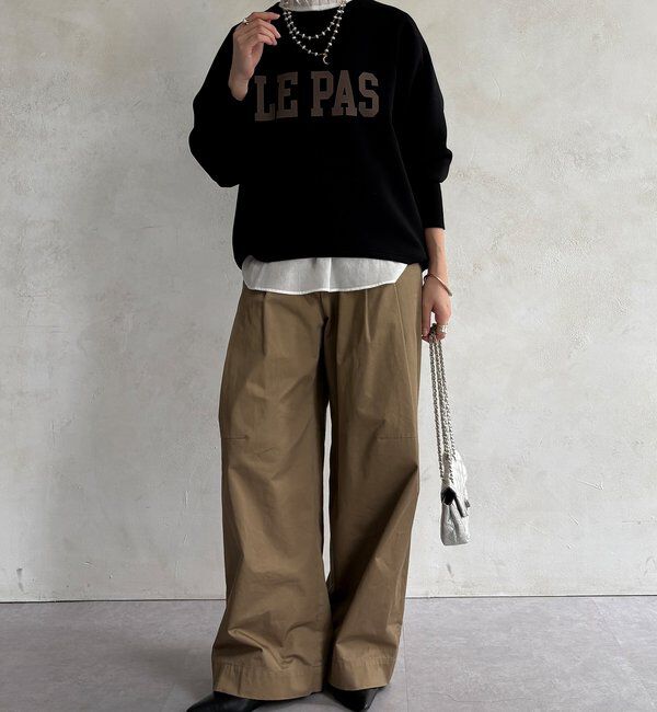  「【WEB限定】袖リブダンボールロゴトップス」|Tシャツ・カットソー|