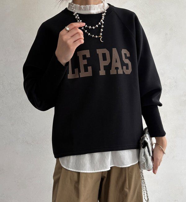  「【WEB限定】袖リブダンボールロゴトップス」|Tシャツ・カットソー|