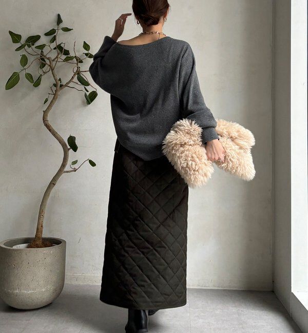  「【WEB限定】キルト切替スカート」|スカート|