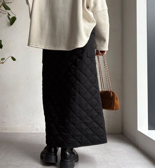  「【WEB限定】キルト切替スカート」|スカート|