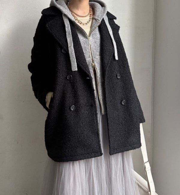  「【WEB限定】ボアダウンダブルテーラードコート」|その他|